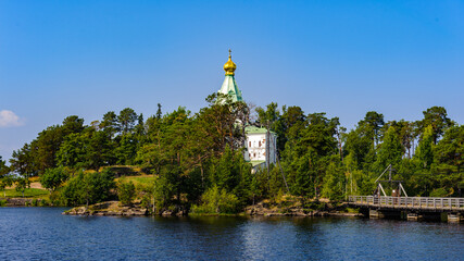 It's Nicholas church, Valaam (Valamo), an archipelago of Lake Ladoga,Republic of Karelia, Russian Federation.