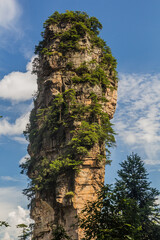 Rocky pinnacle in Zhangjiajie National Forest Park in Hunan province, China
