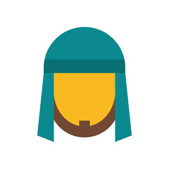 man muslim flat style icon