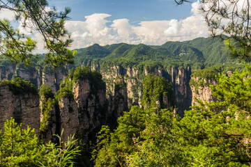 Landscape of Zhangjiajie National Forest Park in Hunan province, China