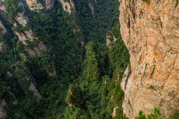 Sandstone formations of Wulingyuan Scenic and Historic Interest Area in Zhangjiajie National Forest Park in Hunan province, China