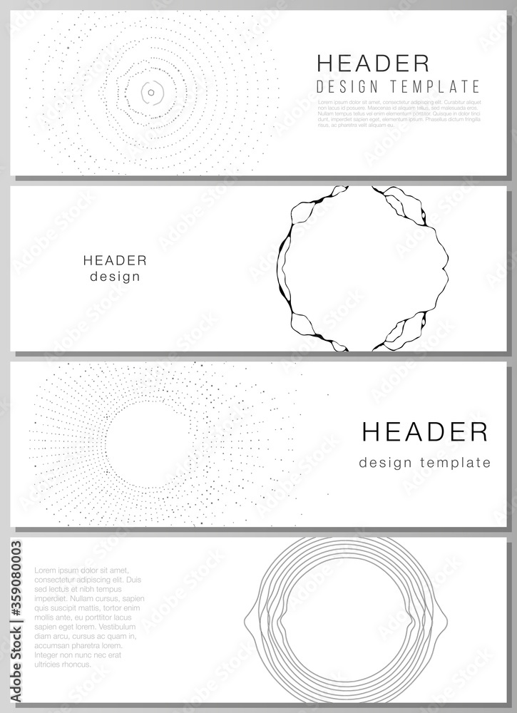 Poster the minimalistic vector illustration of the editable layout of headers, banner design templates. tre