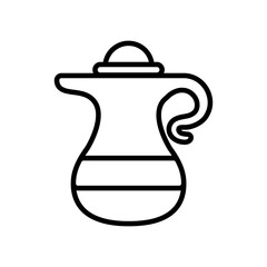 tea pot line style icon