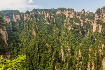 Landscape of Wulingyuan Scenic and Historic Interest Area in Zhangjiajie National Forest Park in Hunan province, China