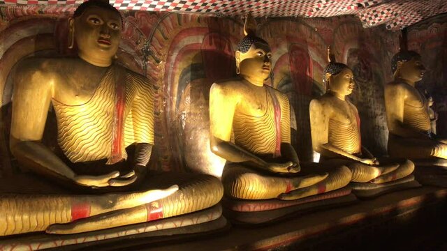 Dambulla, Sri Lanka, November 25, 2019, Dambulla Cave Temple, Buddha Statue Part 10