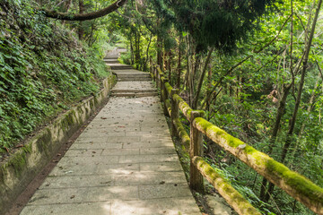 Walking path in Wulingyuan Scenic and Historic Interest Area in Zhangjiajie National Forest Park in Hunan province, China