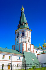 Obraz premium It's Part of the Valday Iversky Monastery, a Russian Orthodox monastery founded by Patriarch Nikon in 1653. Lake Valdayskoye in Valdaysky District of Novgorod Oblast, Russia,