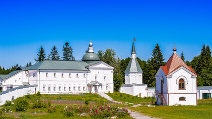 It's Valday Iversky Monastery, a Russian Orthodox monastery founded by Patriarch Nikon in 1653....