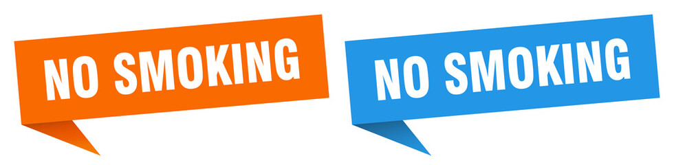no smoking banner. no smoking speech bubble label set. no smoking sign
