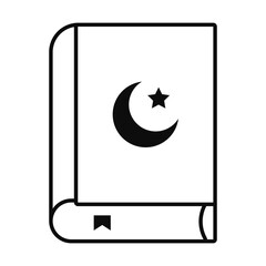 quran book line style icon vector design