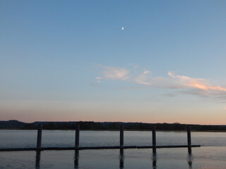 Obraz premium sunset over the river