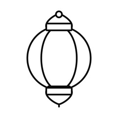 home lamp line style icon vector design