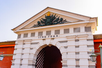 ENtrance to the territory of the Peter and Paul Fortress