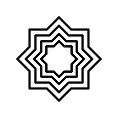 islamic star line style icon