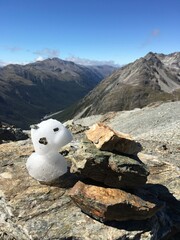 snow man on waiau pass