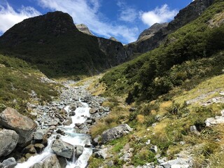 glacier water from mountain