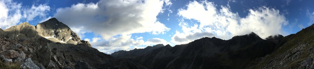 panorama of waiau pass