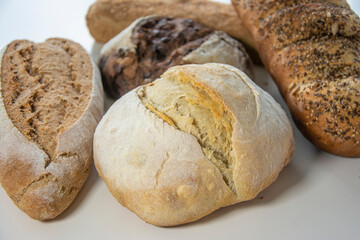 Bread varieties on the table