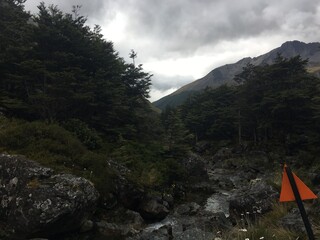 orange triangle and valley