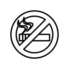 dont smoking line style icon