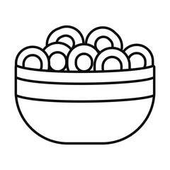 food container line style icon vector design
