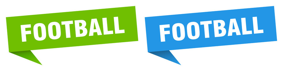 football banner. football speech bubble label set. football sign