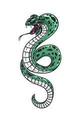 Fototapeta premium Viper isolated on white. Vector illustration.