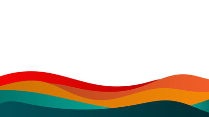 Abstract colorful background of color waves. Template for flyer, cover or banner