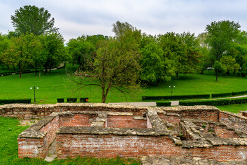 Fortress at the Monumental complex Curtea Domneasca, Targoviste, Romania