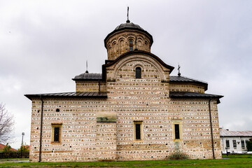 Fototapeta na wymiar Orthodox church of the Monumental complex Curtea Domneasca, Targoviste, Romania
