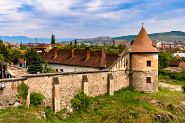 Fototapeta na wymiar Corvin Castle, a Gothic-Renaissance castle in Hunedoara, Romania. One of the largest castles in Europe