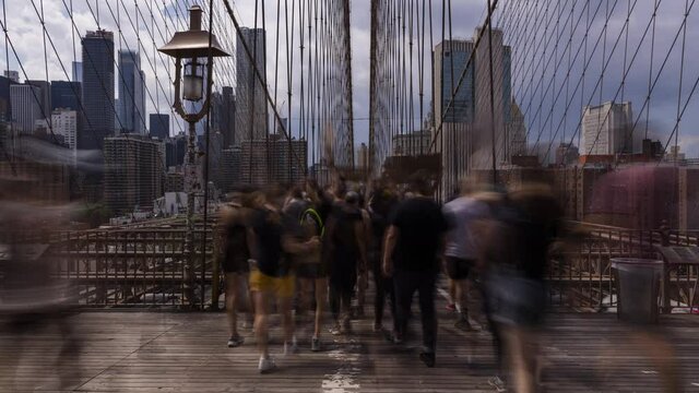 Brooklyn bridge Black Lives Matter protest time lapse
