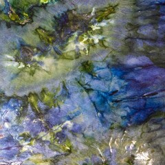 abstract watercolor background blue violet green