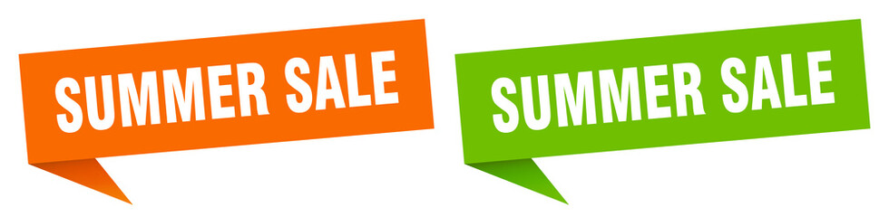 summer sale banner. summer sale speech bubble label set. summer sale sign