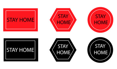 Stay home stay safe vector design. Corona virus  design template for social and national awareness to safe from Coronavirus covid-19. Stay home &ndash; safe lives. 