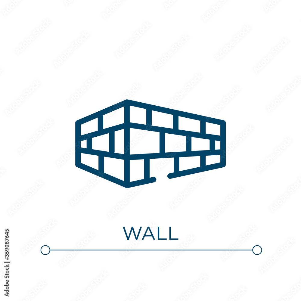 Poster wall icon. linear vector illustration. outline wall icon vector. thin line symbol for use on web and