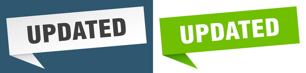 updated banner. updated speech bubble label set. updated sign