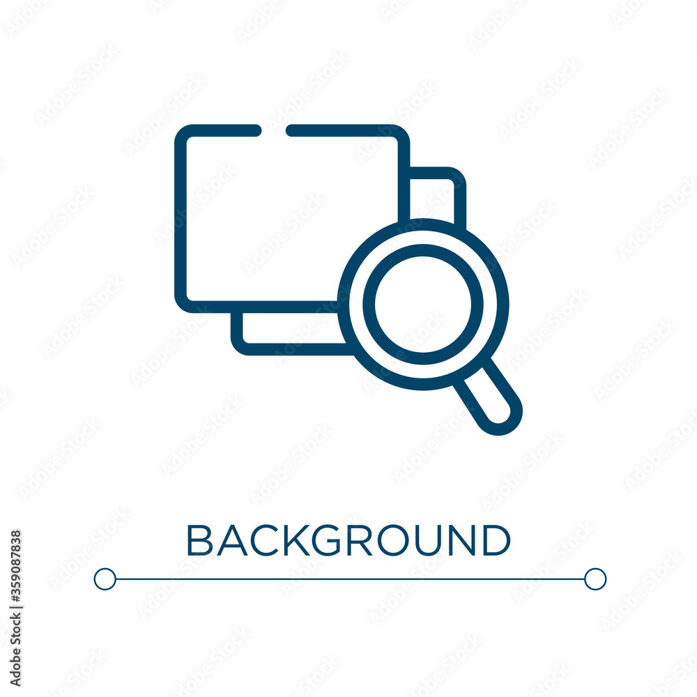 Poster background icon. linear vector illustration. outline background icon vector. thin line symbol for us