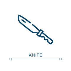 Knife icon. Linear vector illustration. Outline knife icon vector. Thin line symbol for use on web and mobile apps, logo, print media.