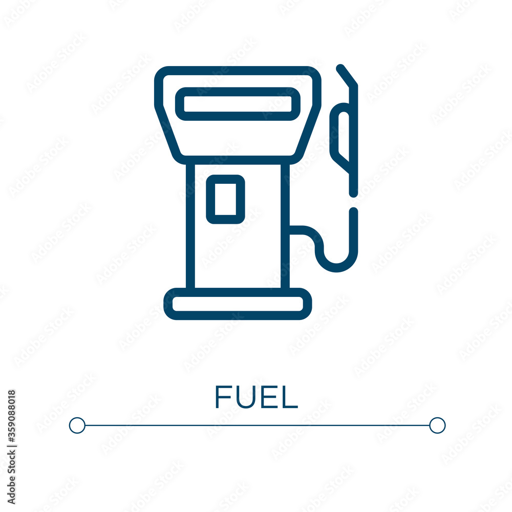 Poster fuel icon. linear vector illustration. outline fuel icon vector. thin line symbol for use on web and