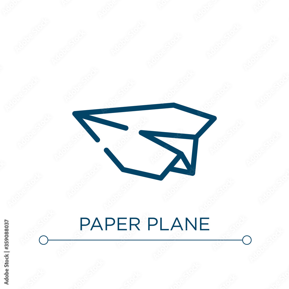 Aufkleber paper plane icon. linear vector illustration. outline paper plane icon vector. thin line symbol for 