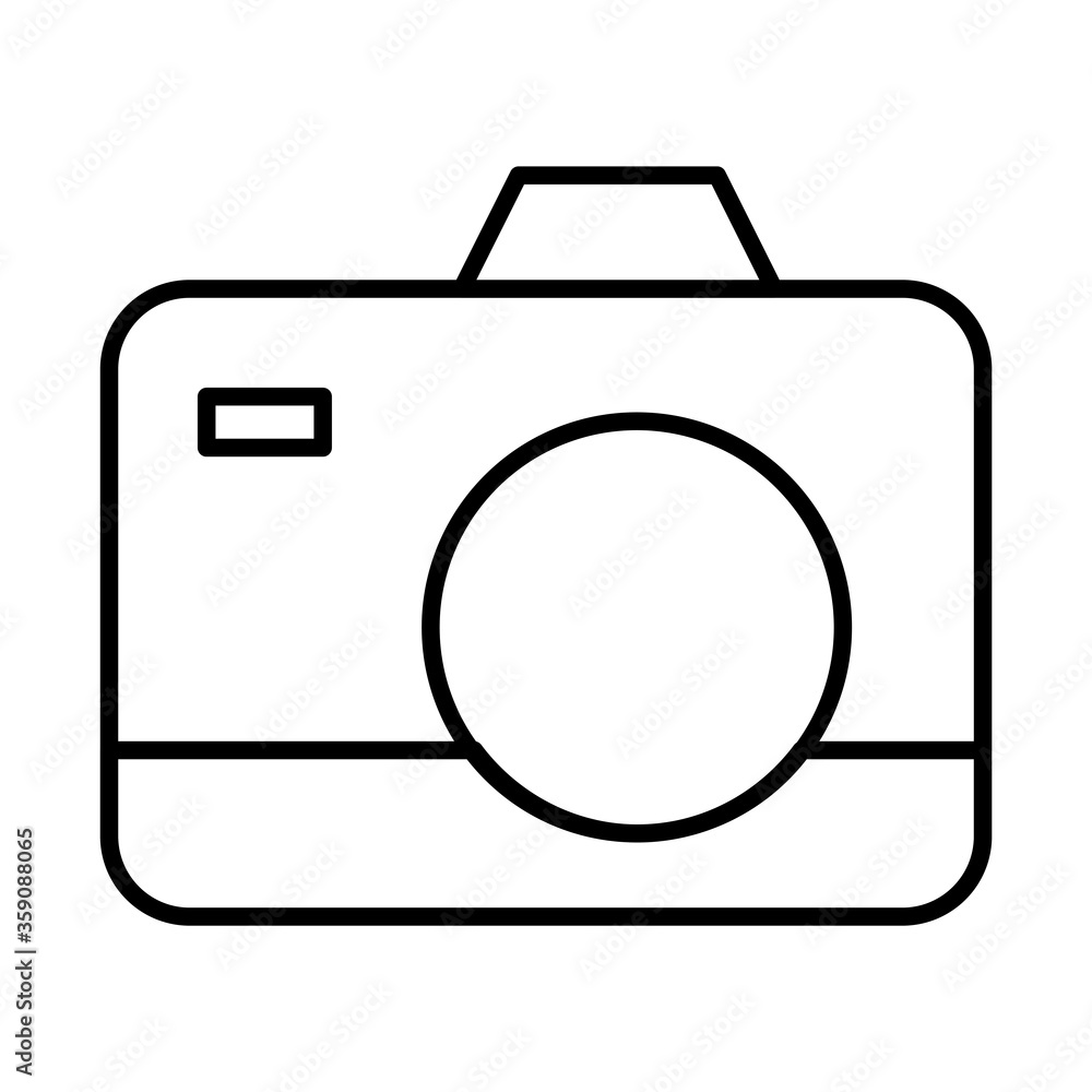 Aufkleber camera device line style icon vector design