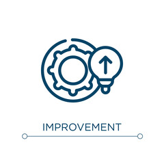 Improvement icon. Linear vector illustration. Outline improvement icon vector. Thin line symbol for use on web and mobile apps, logo, print media.