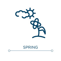 Spring icon. Linear vector illustration. Outline spring icon vector. Thin line symbol for use on web and mobile apps, logo, print media.