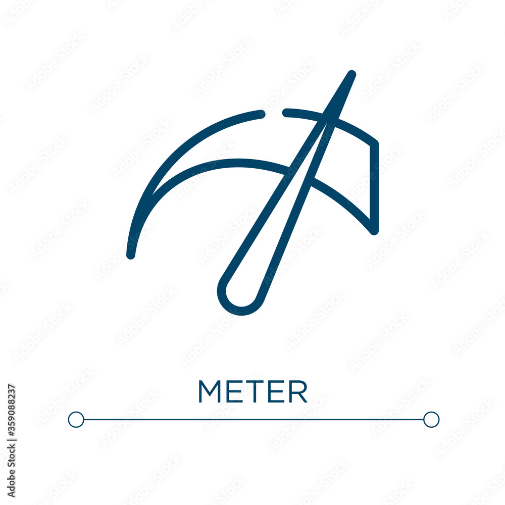 Poster meter icon. linear vector illustration. outline meter icon vector. thin line symbol for use on web a