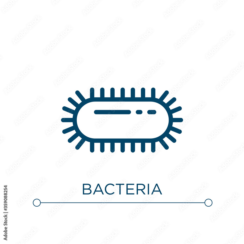 Poster bacteria icon. linear vector illustration. outline bacteria icon vector. thin line symbol for use on