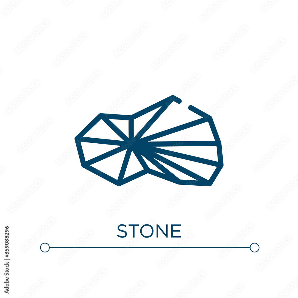 Poster stone icon. linear vector illustration. outline stone icon vector. thin line symbol for use on web a