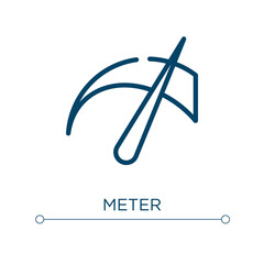 Meter icon. Linear vector illustration. Outline meter icon vector. Thin line symbol for use on web and mobile apps, logo, print media.