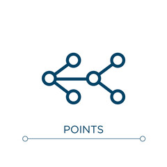 Points icon. Linear vector illustration. Outline points icon vector. Thin line symbol for use on web and mobile apps, logo, print media.