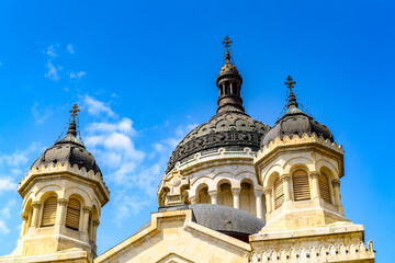 Fototapeta na wymiar Theotokos Cathedral, the most famous Romanian Orthodox church of Cluj-Napoca, Romania